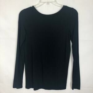 Aerie Scoop Back Long Sleeve Black Top Size XS